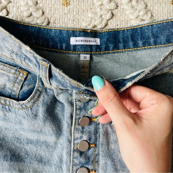 WeWoreWhat Danielle High Rise Straight Jeans - Picture 6 of 8